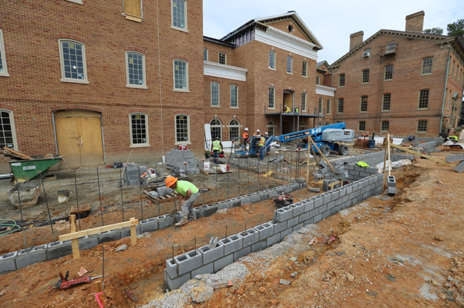 The cupola will be placed in early March. As the tallest point of the building, the cupola will be a visible and iconic symbol of the Alumni House and will be able to be seen from far and wide.