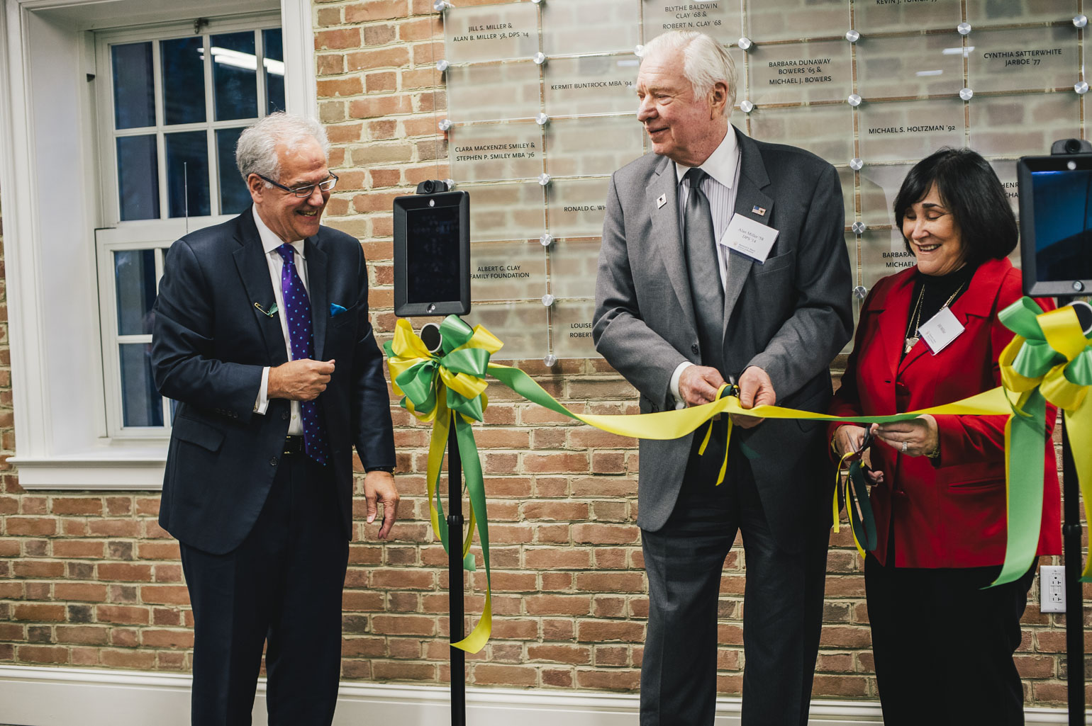 The new Alan B. Miller Entrepreneurship Center includes a large common space, a team break-out room, a lounge area, two faculty offices and an individual teleconference room nicknamed the phone booth. Photo by Leah Kelso