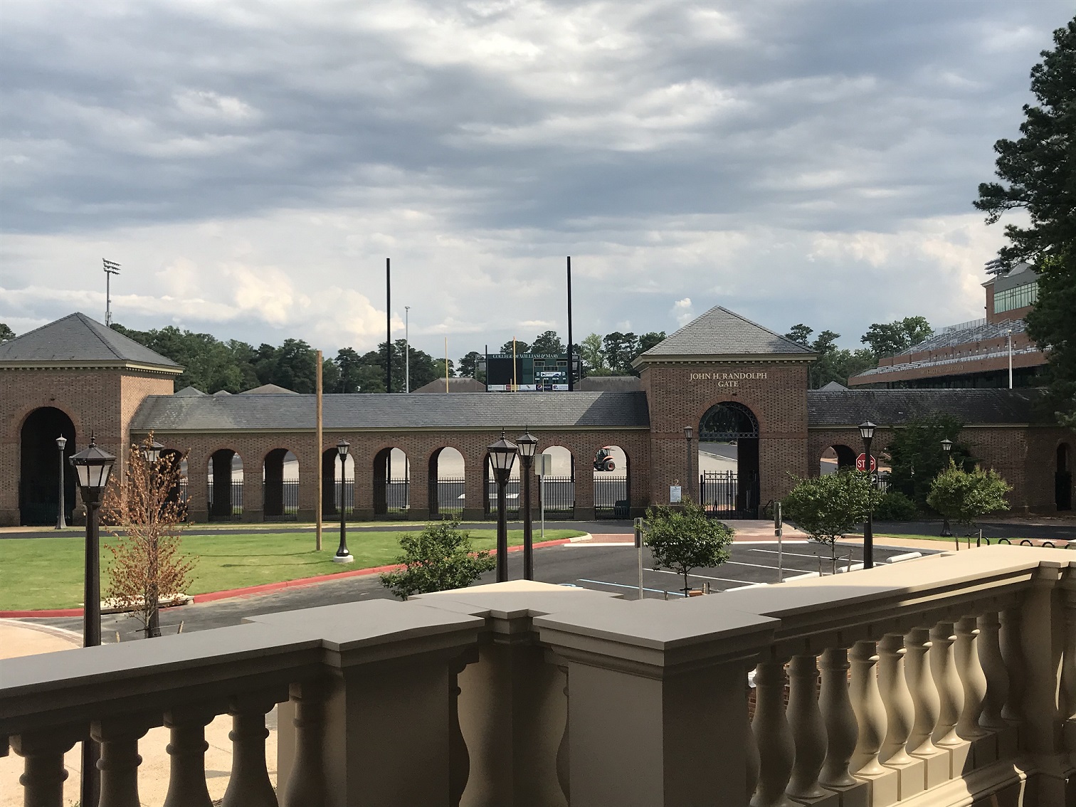 View from the Alumni House balcony