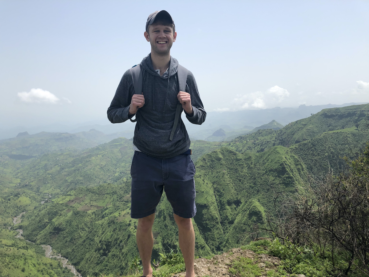 Henry Young ’20 hiking the rift valley in Ethiopia